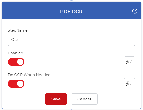 PDF OCR action for archive Workflow