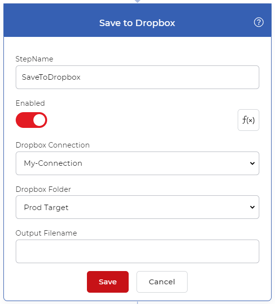 Save to Dropbox action for Workflows