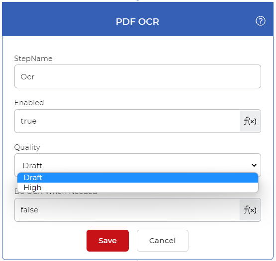 PDF OCR action for workflow automation