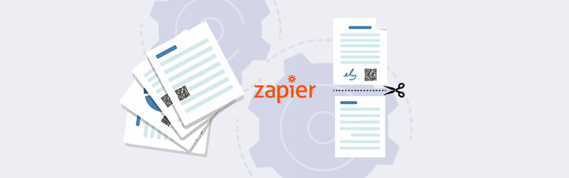 Split PDF using text in barcodes with Zapier