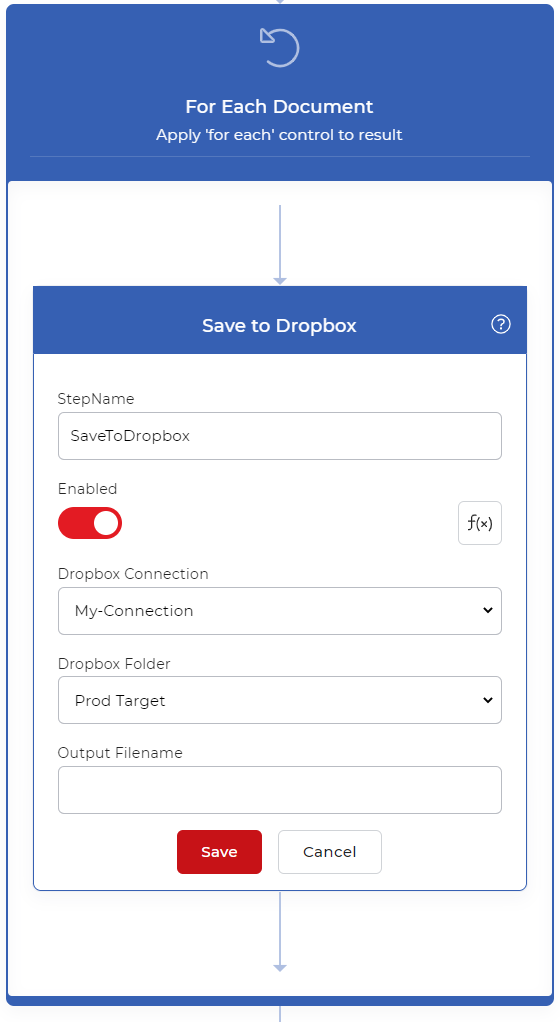 Save to Dropbox for Split Workflow