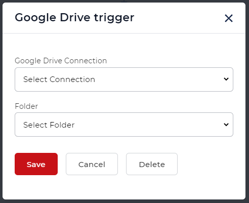 Configure the Google drive trigger