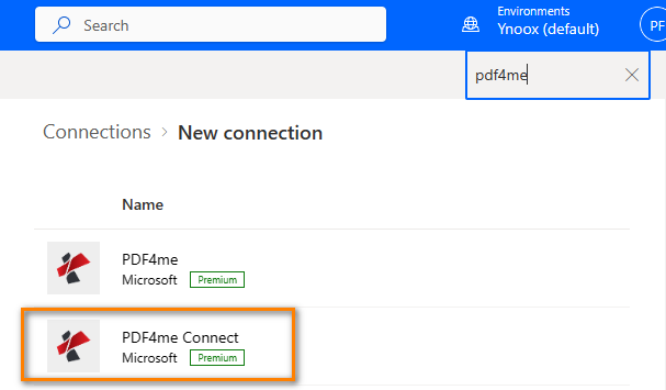 Power automate New Connection window