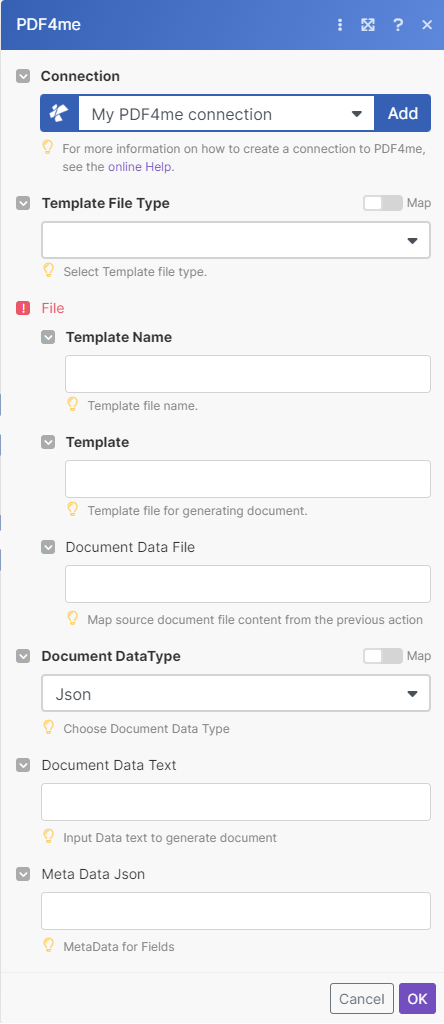 Generate Documents module in Make