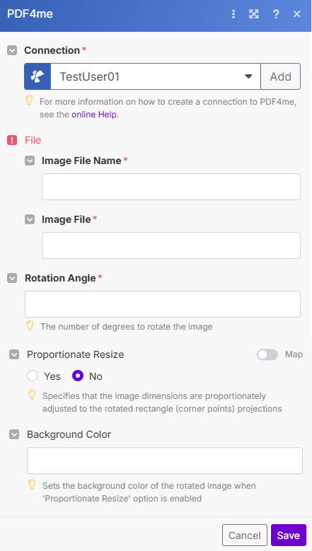 Image Rotate module in Make