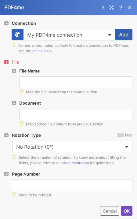 Rotate Pages module in Make