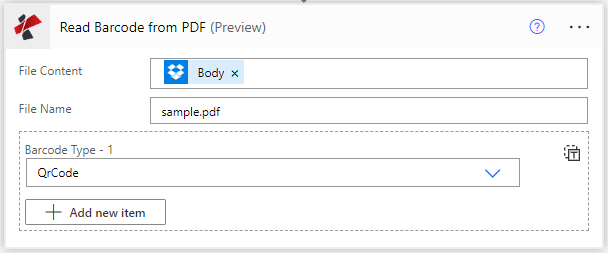 Read Barcode from PDF action for Power Automate